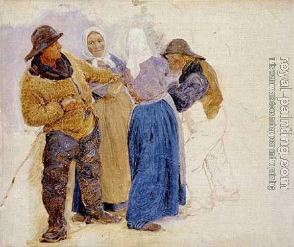 Peder Severin Kroyer : Mujeres y pescadores de Hornbaek II